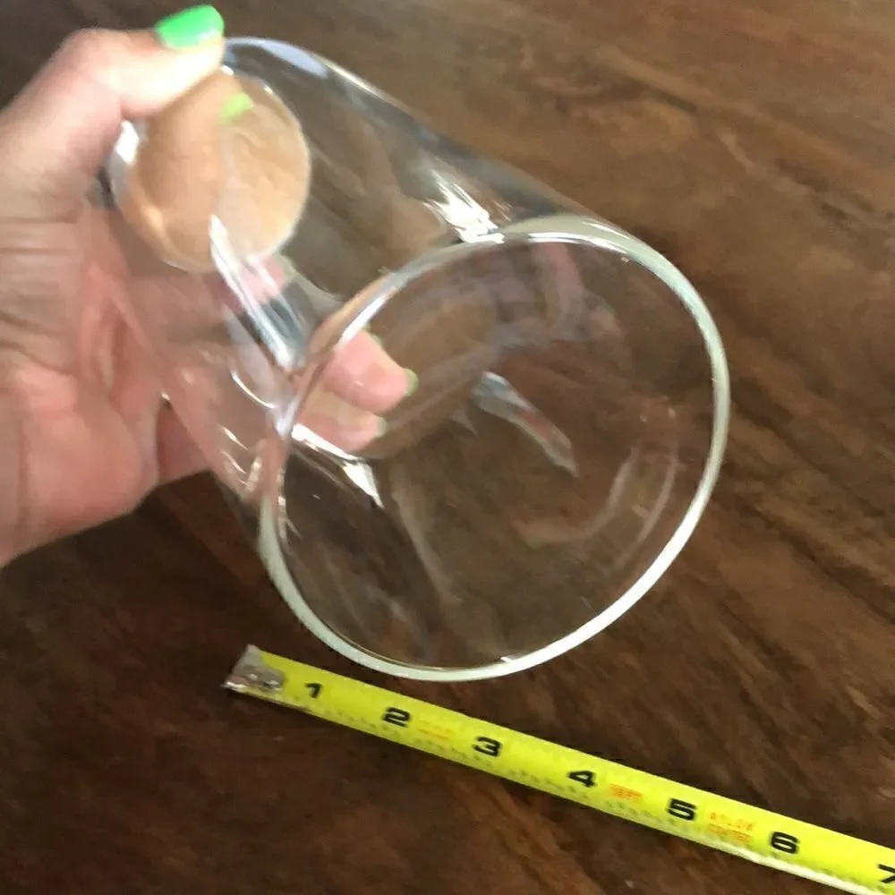 Cork Ball Top Glass Canister
